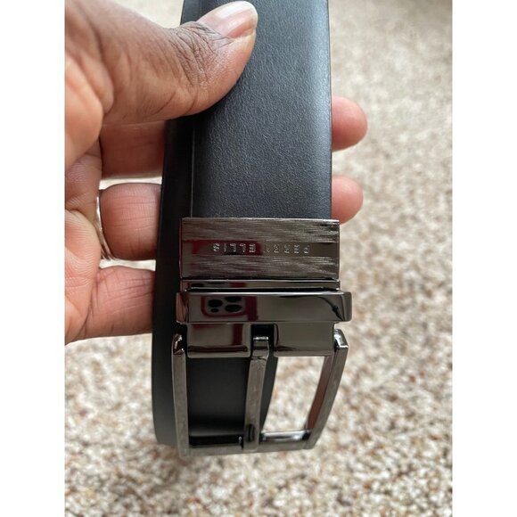 Perry Ellis Belt Size 38 Brown Faux Leather - Picture 3 of 9